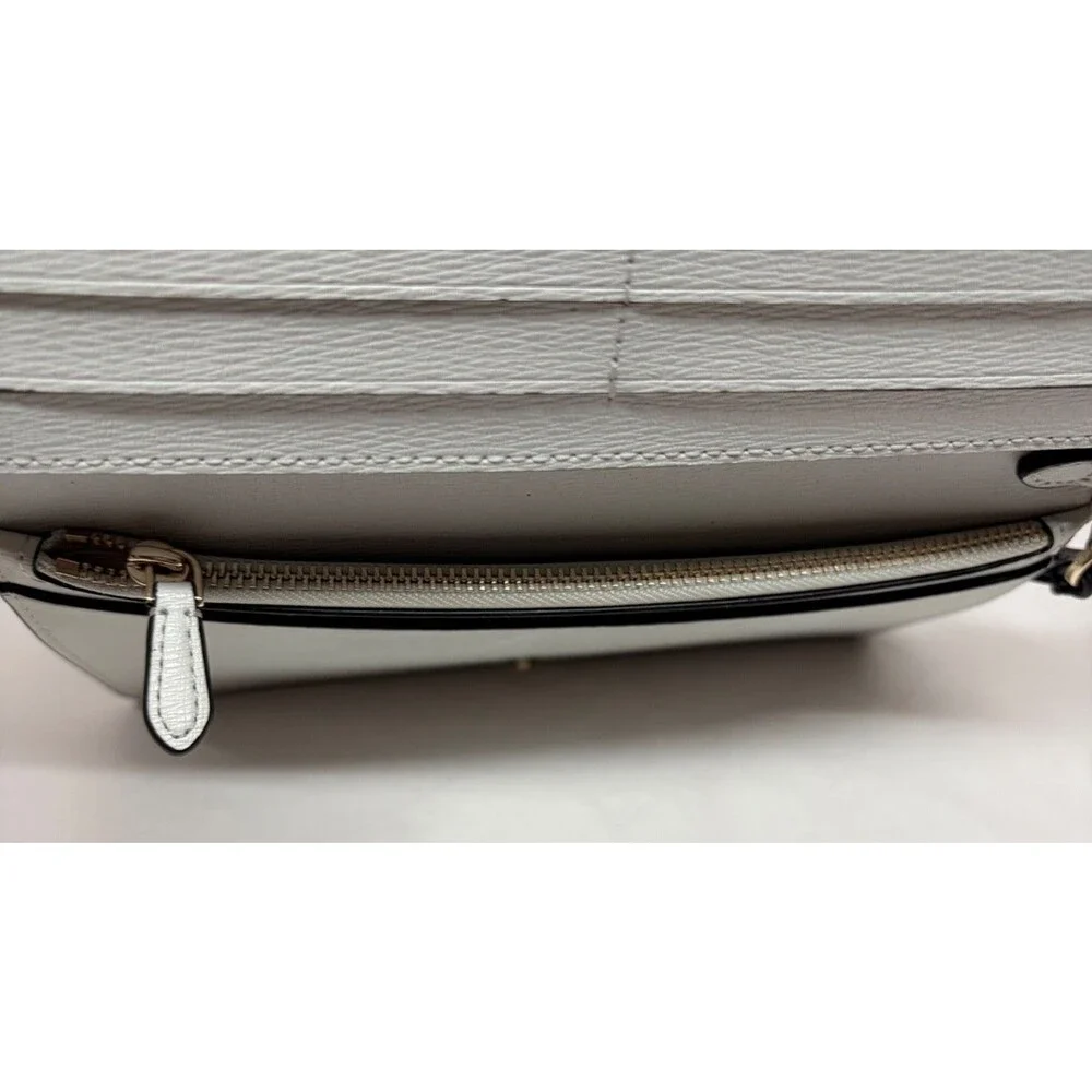 Kate Spade Large Slim Bifold Wallet Check Book Wristlet Pebbled Leather Black